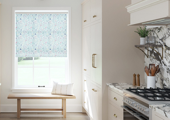 Summer Meadow, Opal Blue - Twist&Fit Roller Blind - Image 3